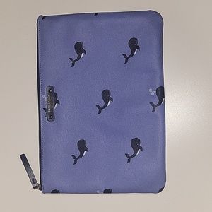 RARE-Kate Spade "Off We Go" blue whale pouch